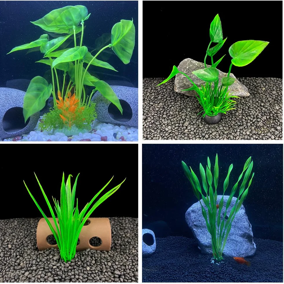 Plantes d'ornement pour Aquarium Vert Plastique 25pcs