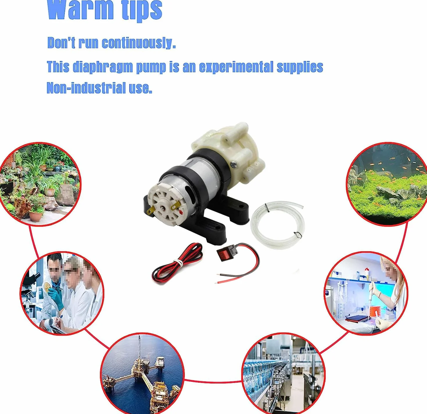 Mini pompe à amorçage automatique DC 6V-12V R385 pour aquarium, machine à thé, refroidissement par eau – Pompe à membrane micro vide