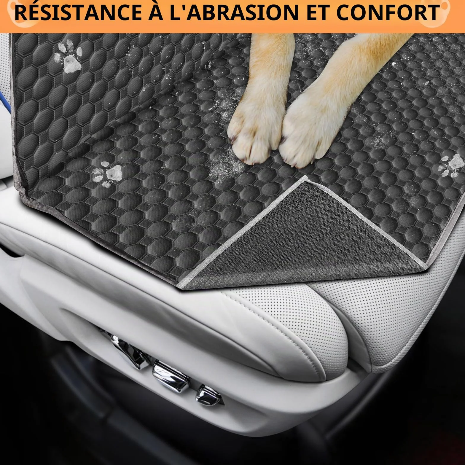 Taygeer Housses de Siège d'auto pour Chien Imperméable 145 x 136 cm Noir