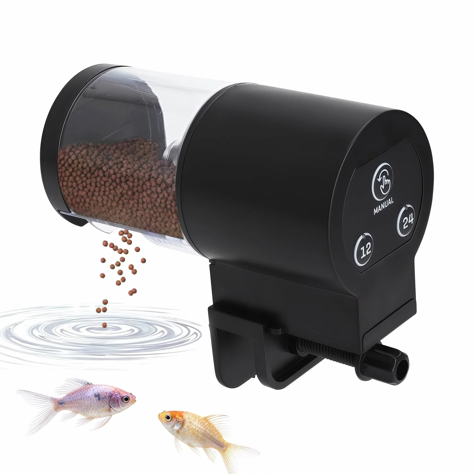 Distributeur Automatique Nourriture Poissons Aquarium 100ml 7 Niveaux Minuterie 12/24h Ultra Silencieux