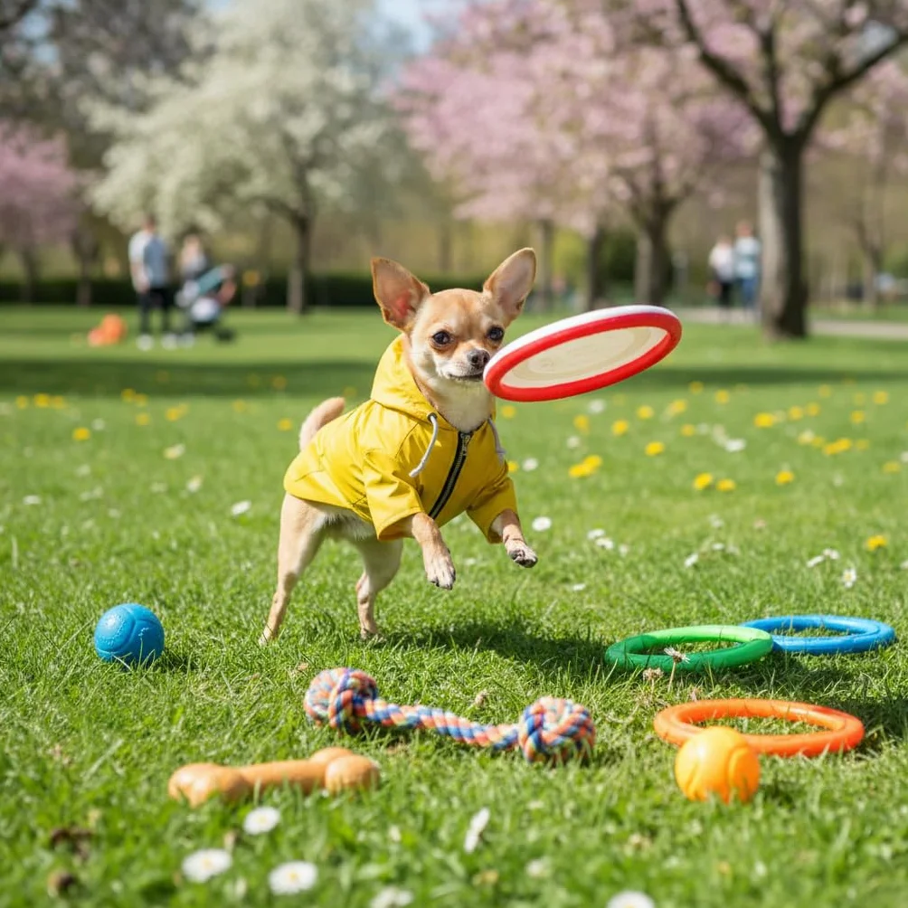 Morezi Imperméable Chien Fermeture à glissière étanche Pluie eau Cordon Serrage réglable Poche XS XXL Jaune