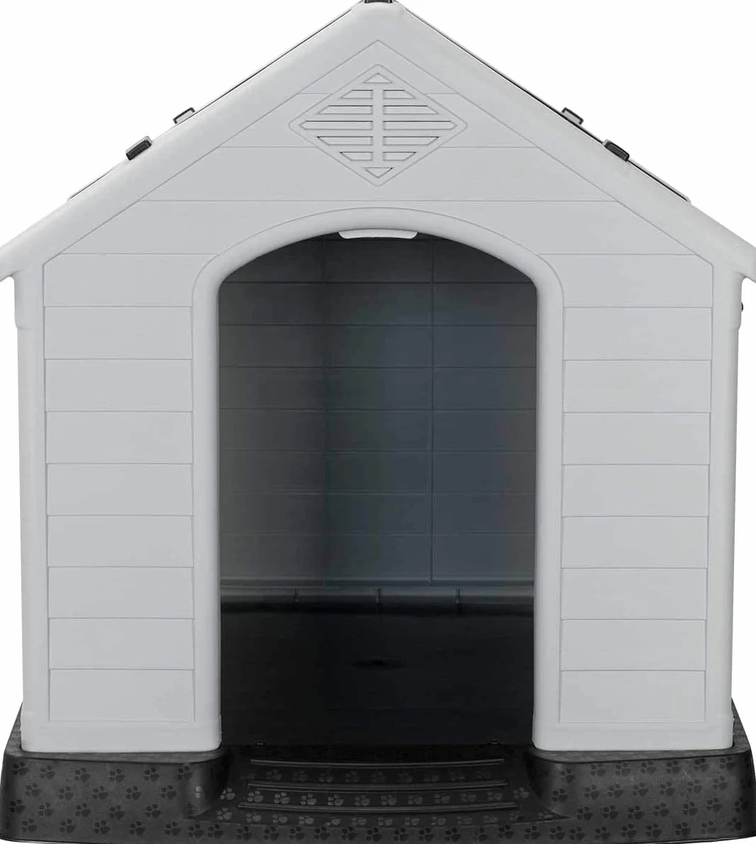 Aqpet Niche pour Chiens en Plastique pour extérieur, intérieur, Maison, Jardin, imperméable, avec Plancher surélevé, pour Chiens de Grande Taille, 105 x 96 x 98 H, Vert