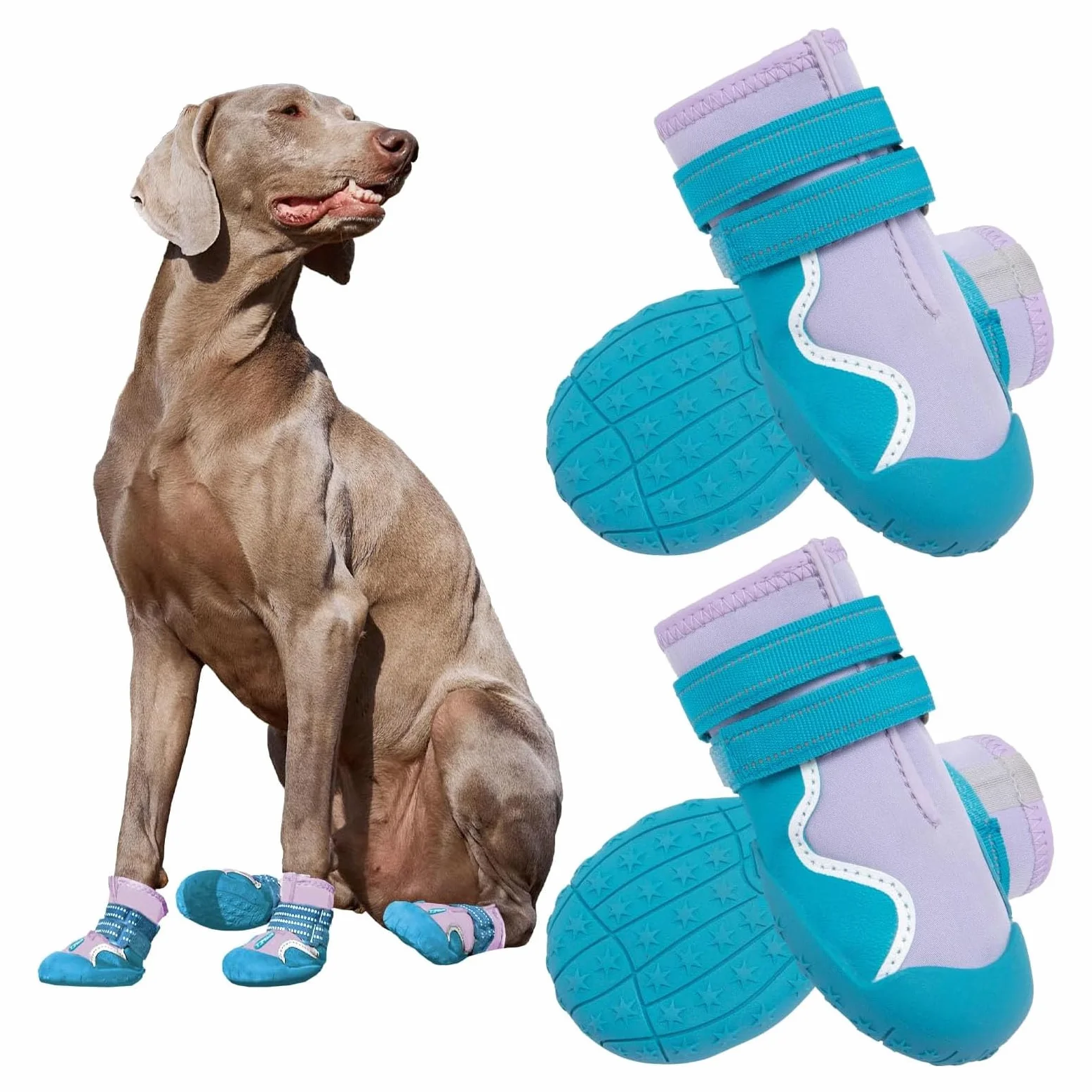 Chaussures pour chien imperméables antidérapantes pour chiens de petite, moyenne et grande taille, chaussures réfléchissantes pour l'hiver et la neige