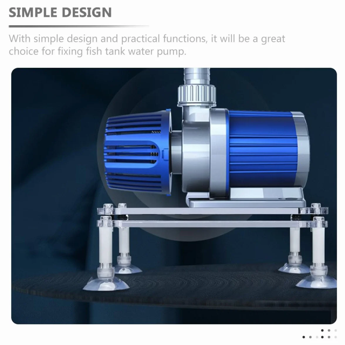 Hemobllo Support de Pompe Submersible en Acrylique Antichoc Ventouse, Support Surélevé pour Pompe à Eau D'aquarium, Accessoire pour Bassin de Poissons