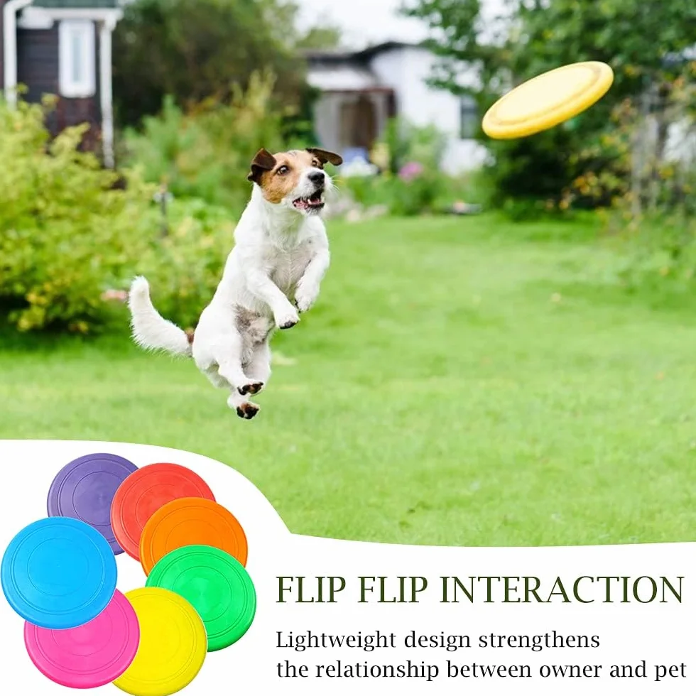 Frisbee pour Chien en Silicone Disque Volant Jouet Interactif Plein Air Petits et Moyens Chiens