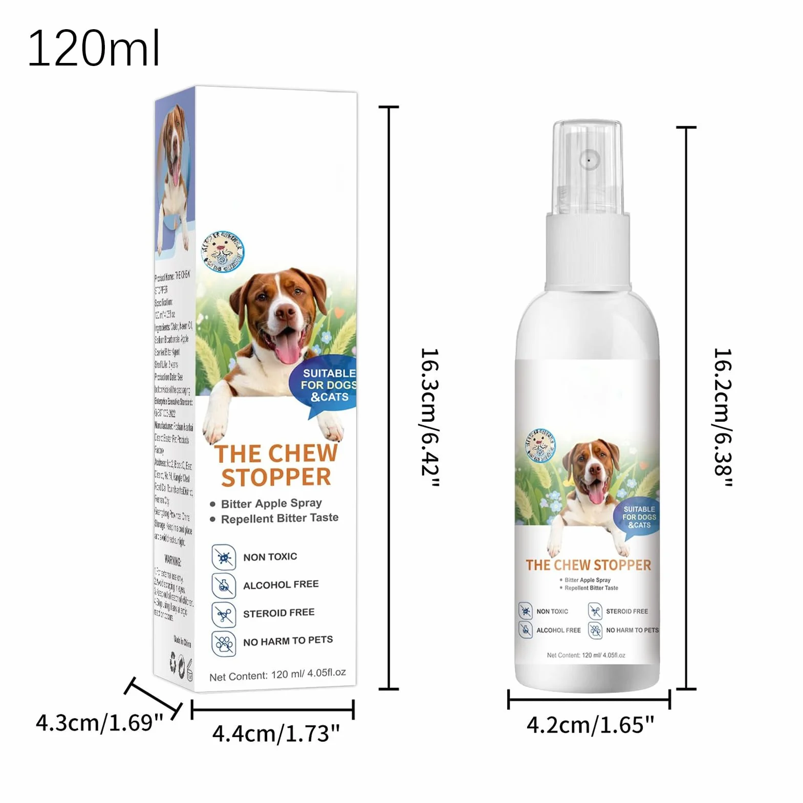 Spray Anti-pour Chiens d'intérieur d'Apprentissage de la Propreté pour Chiot Aide au Comportement Urine Déjections Canines Meubles Tapis