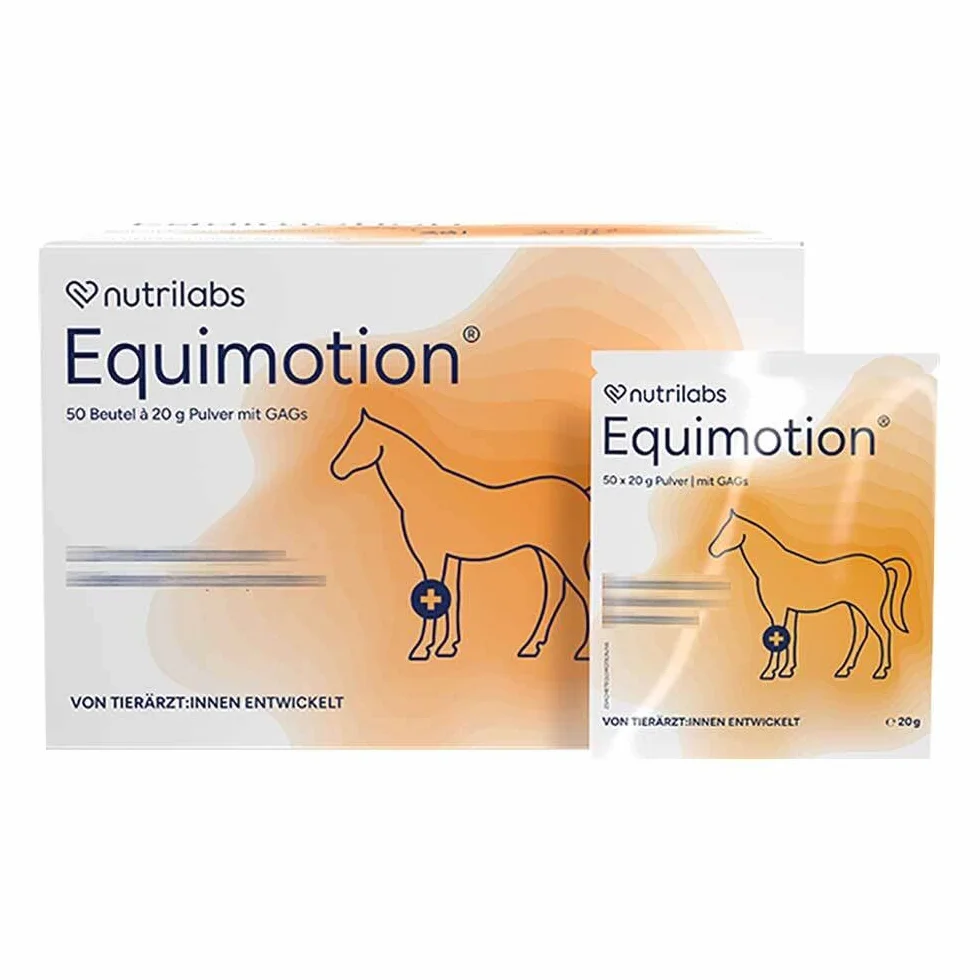 NutriLabs Equimotion® Poudre articulaire pour Chevaux 1 kg – Glucosamine, Melon amer, églantier, artichaut – Complément Alimentaire