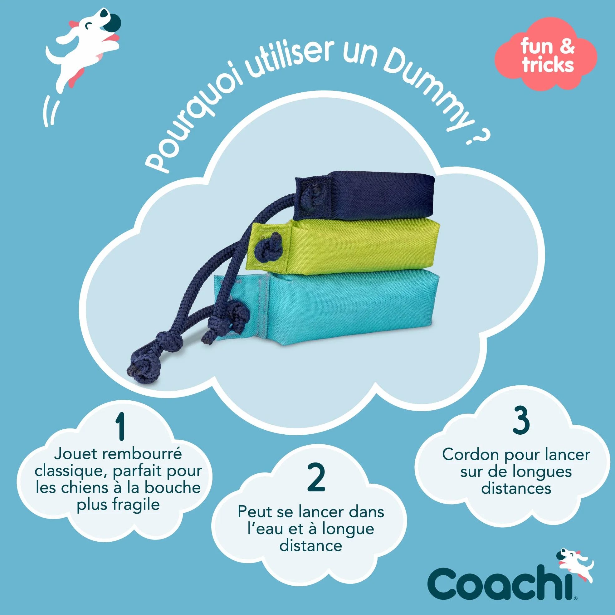Coachi Canvas Training Dummy à Lancer pour Dressage de Chiots et Chiens de Chasse