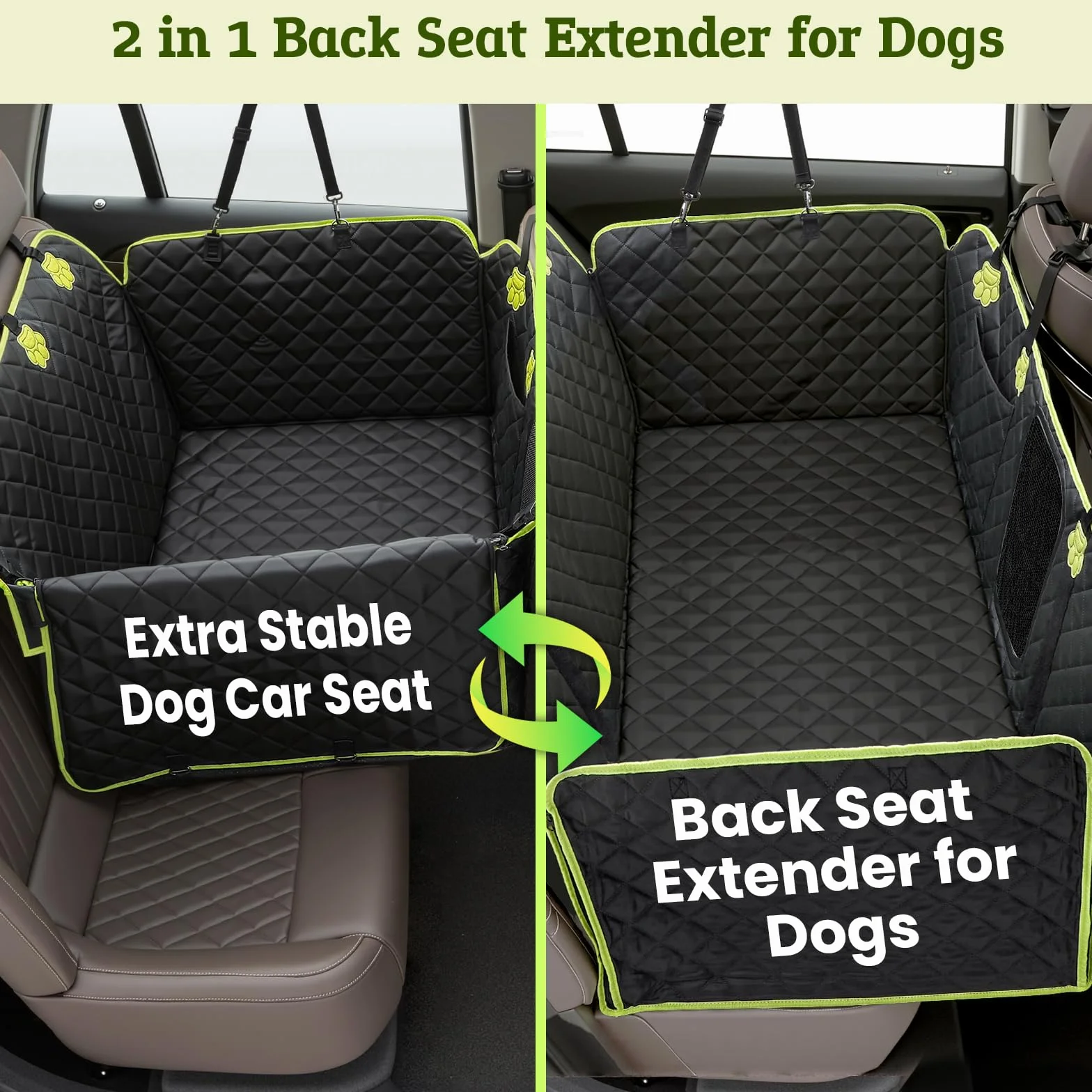 Pecute Protection Voiture Chien 2-en-1 Siège Auto Anti-Griffes Imperméable 150 kg