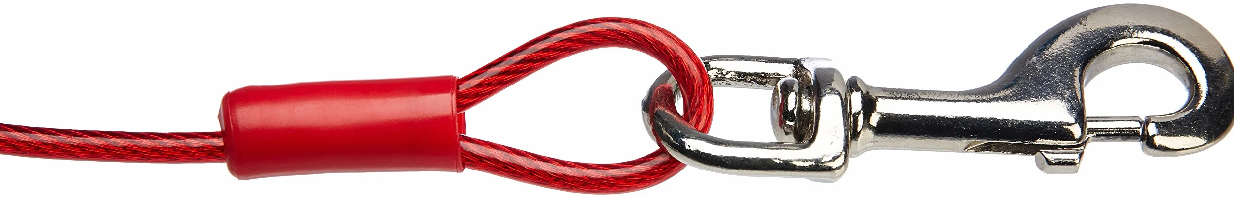 Amazon Basics Câble d'attache pour chiens 56 kg 9,14 m Rouge