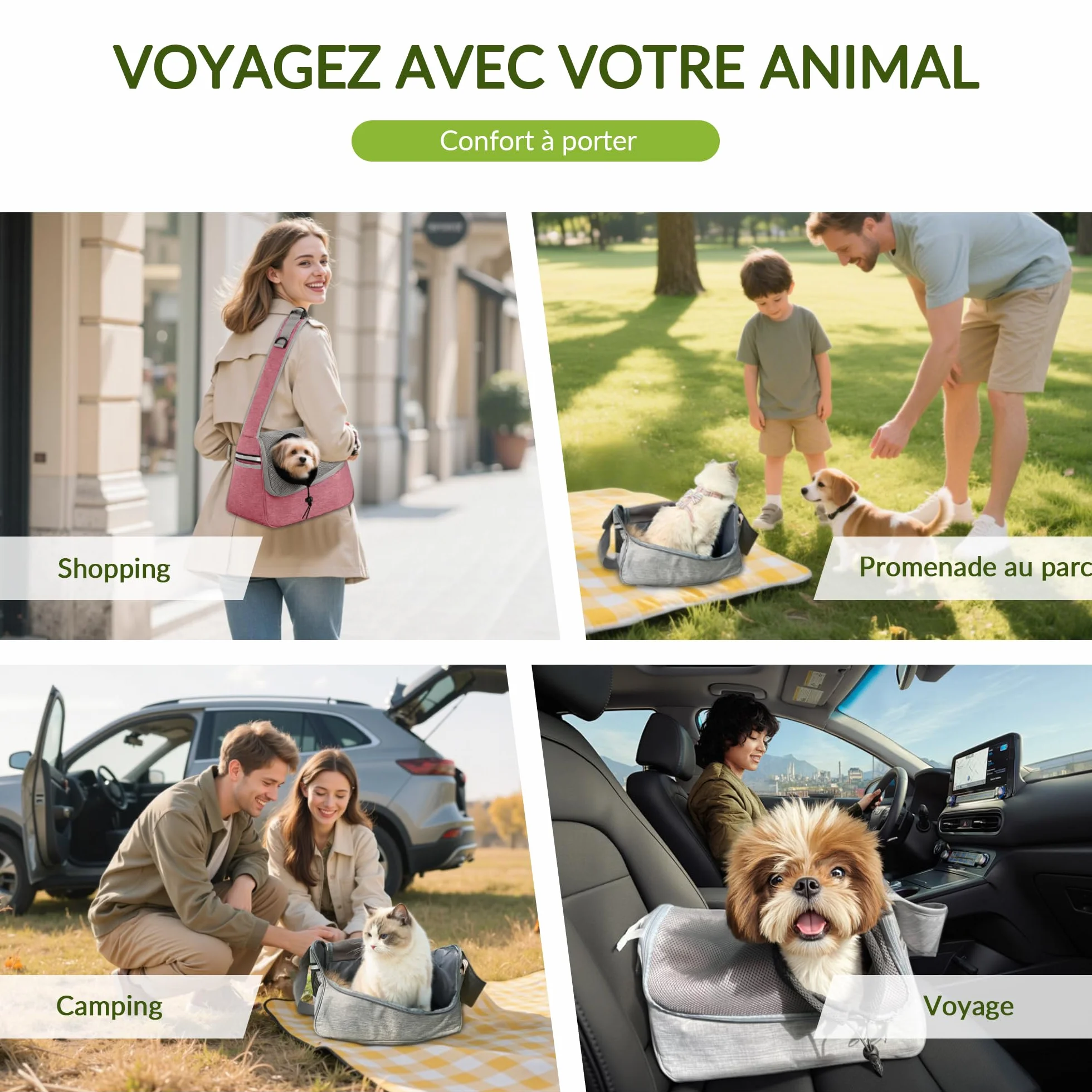 ALLSOPETS Sac de Transport Respirant pour Petits Chiens et Chats, Bandoulière Ajustable, Poche Latérale, Bleu Ciel