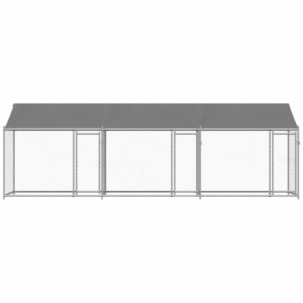 Cage pour Chien Acier Galvanisé Gris 6x2x2m 52.4 kg