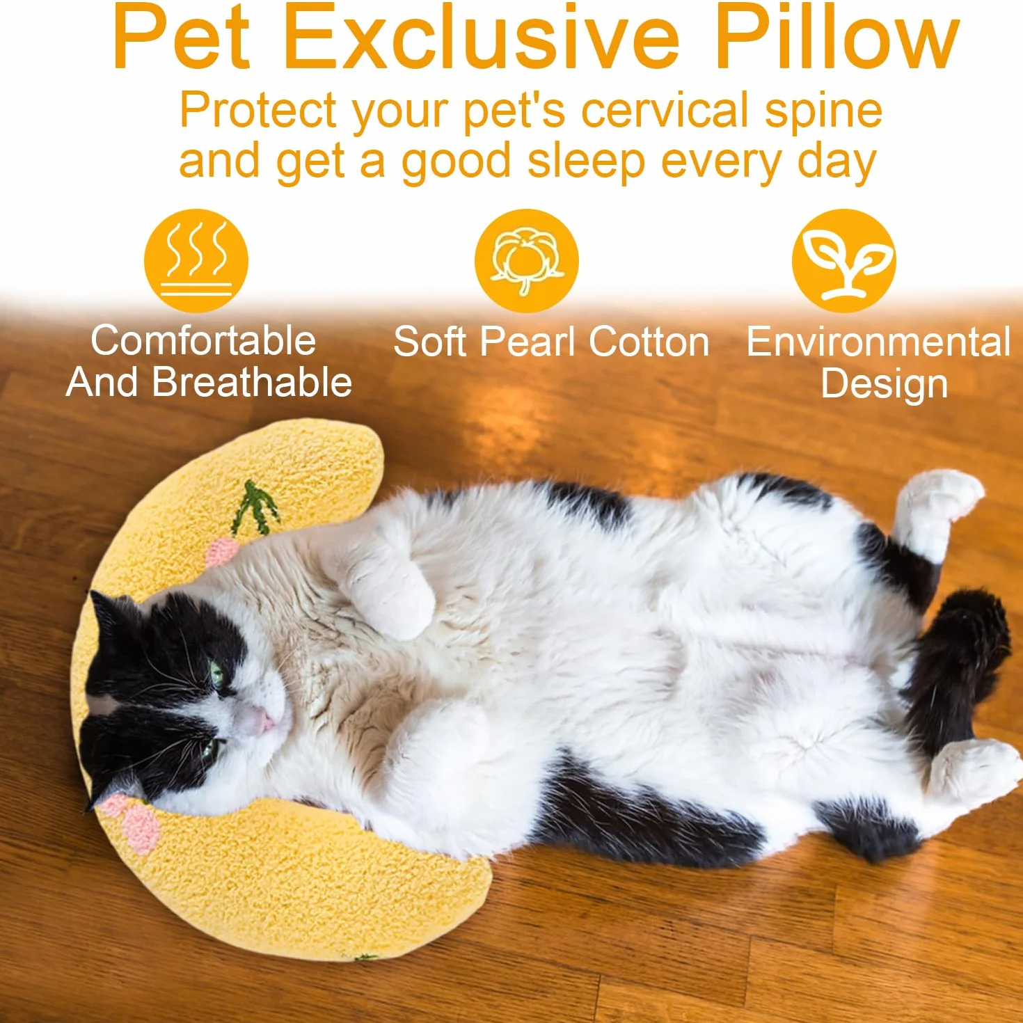 Oreiller pour Chat en Forme U, Petit Coussin Apaisant pour Chien, Dormir, Reposer