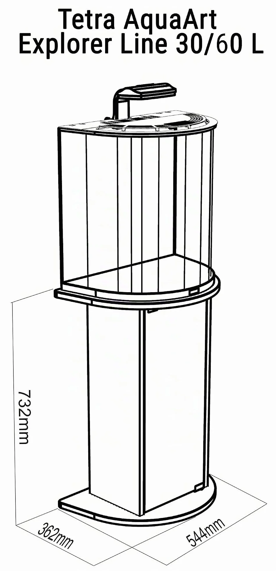 Tetra Aqua Art Explorer Line Meuble pour Aquarium 30/60 l