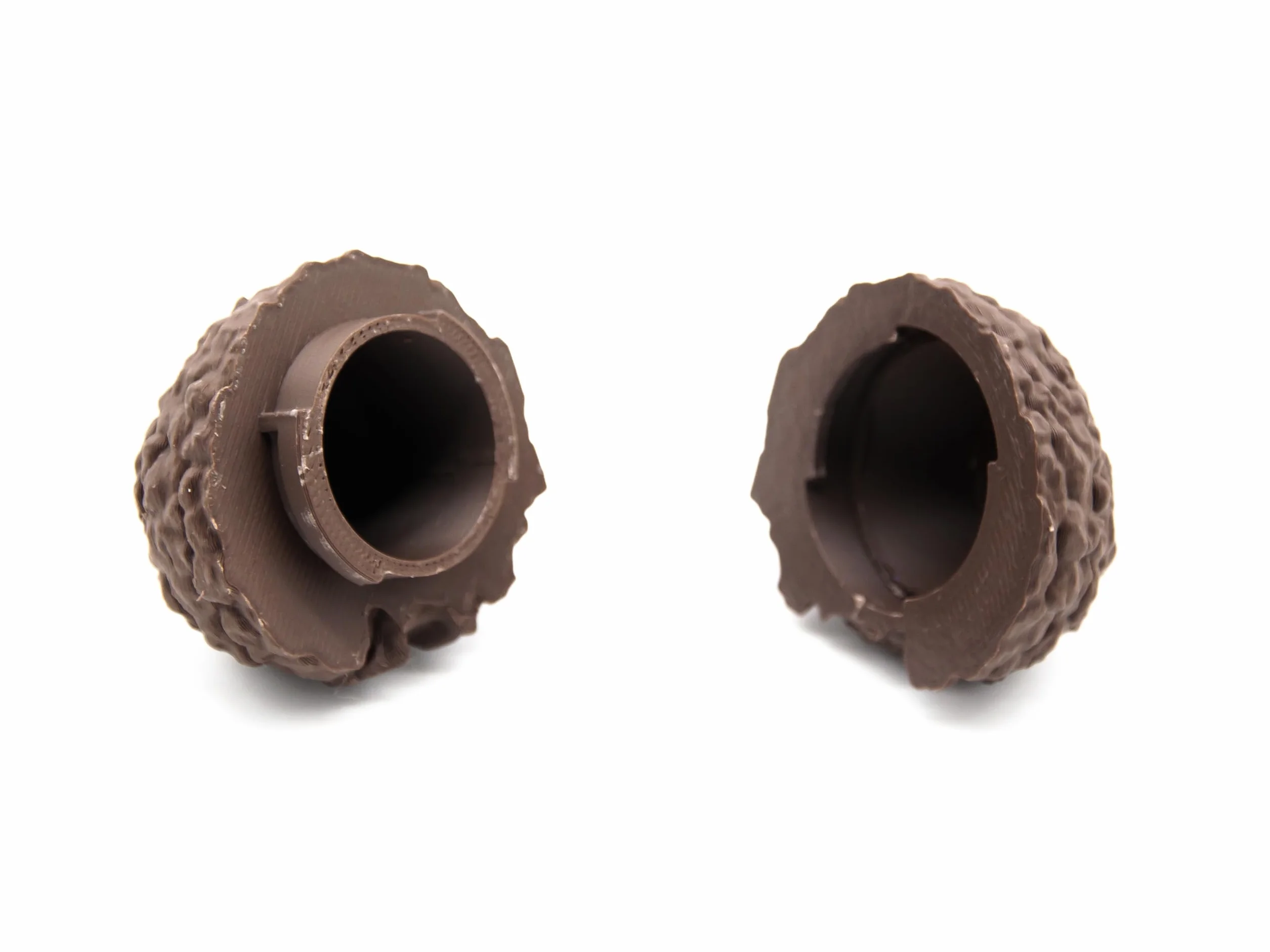 Lot de 2 faux truffes pour dressage chien – Fermeture à baïonnette, récipient huile truffe, lavable réutilisable, marron foncé
