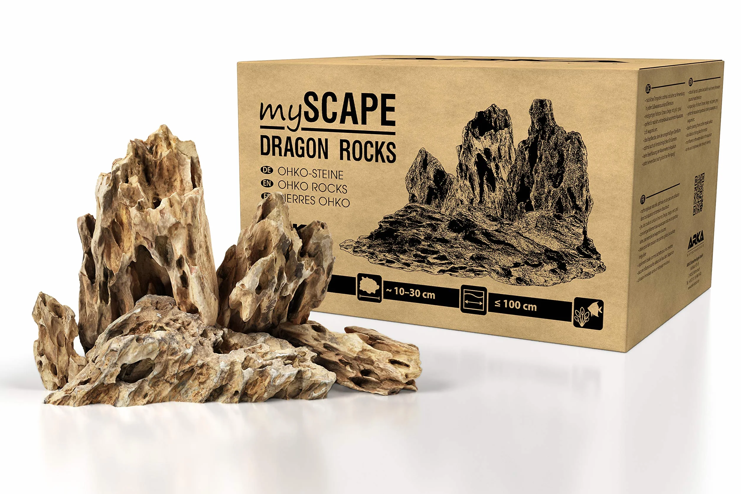 ARKA Pierres Dragon Naturelles 10 kg mySCAPE décor Aquarium aquascaping 10–30 cm pour paysages spectaculaires
