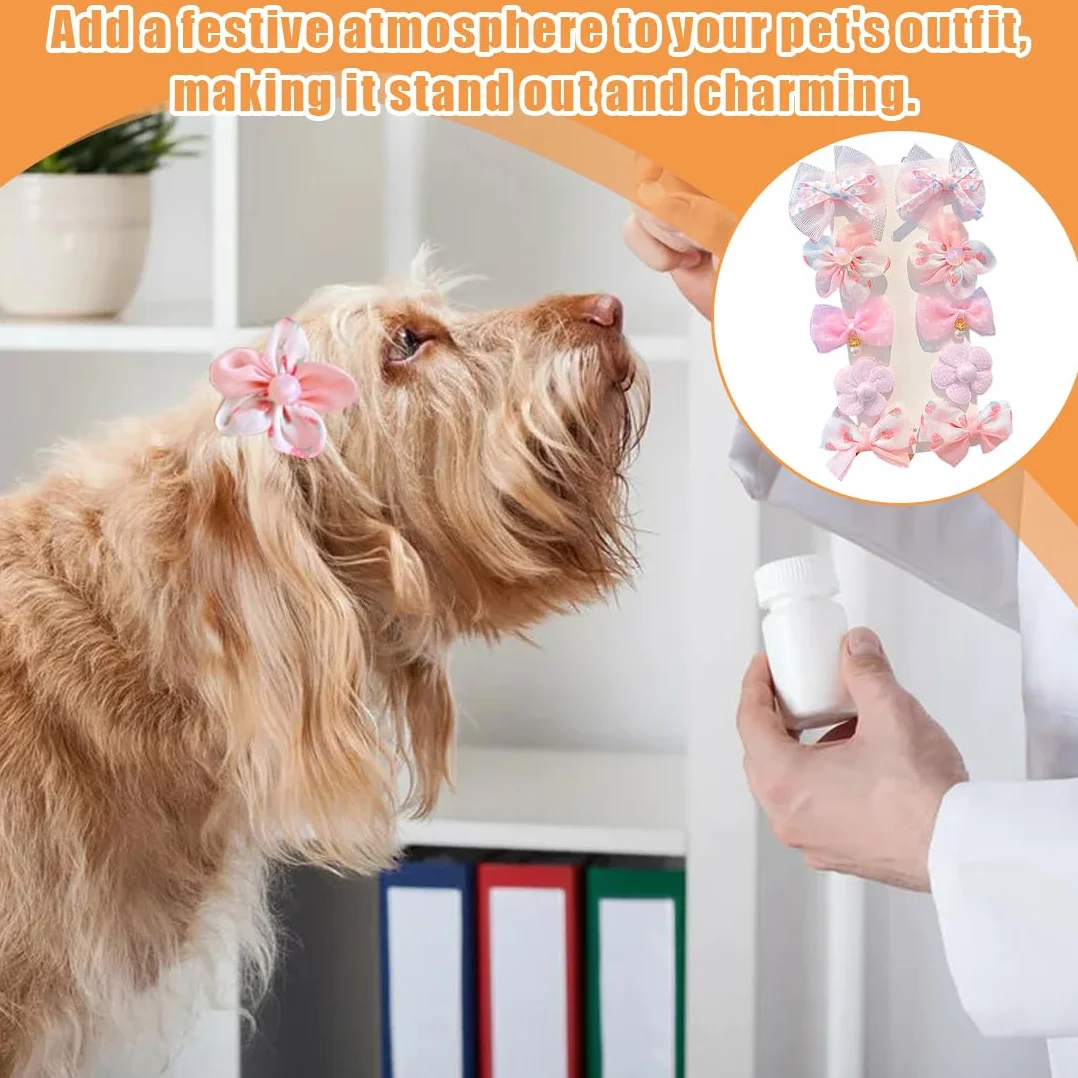 Pinces à Cheveux Petit Chien Rose 10 Pièces Barrettes Épingle à Cheveux Accessoires