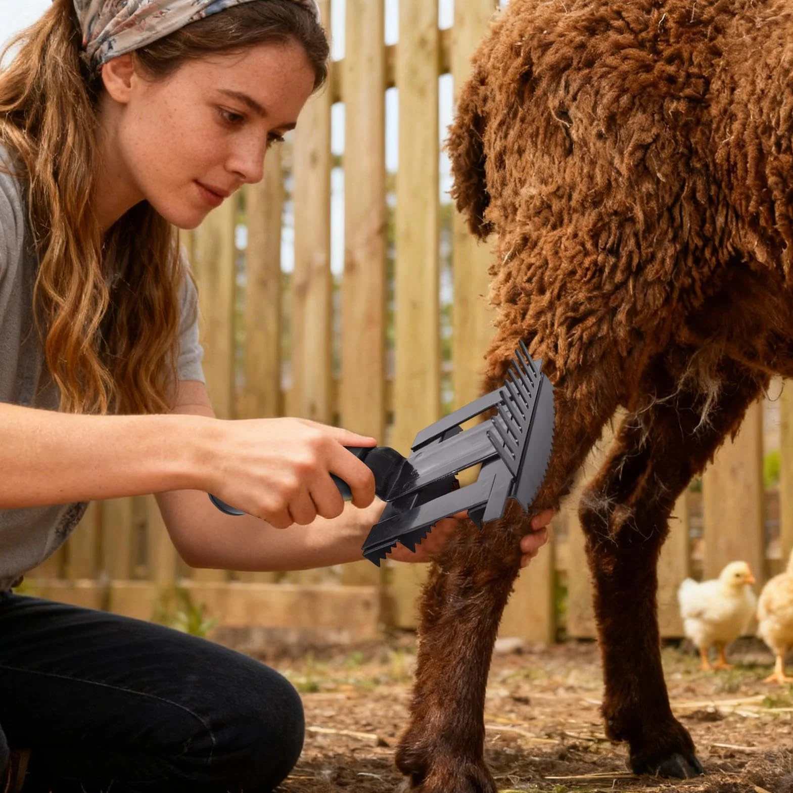 Brosse de soin pour animaux désépaissir les poils bétail chèvres moutons