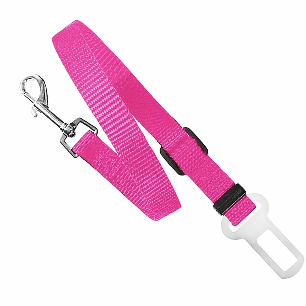 Ceinture de sécurité pour Chiens, Animaux pour Voiture, réglable, Rose