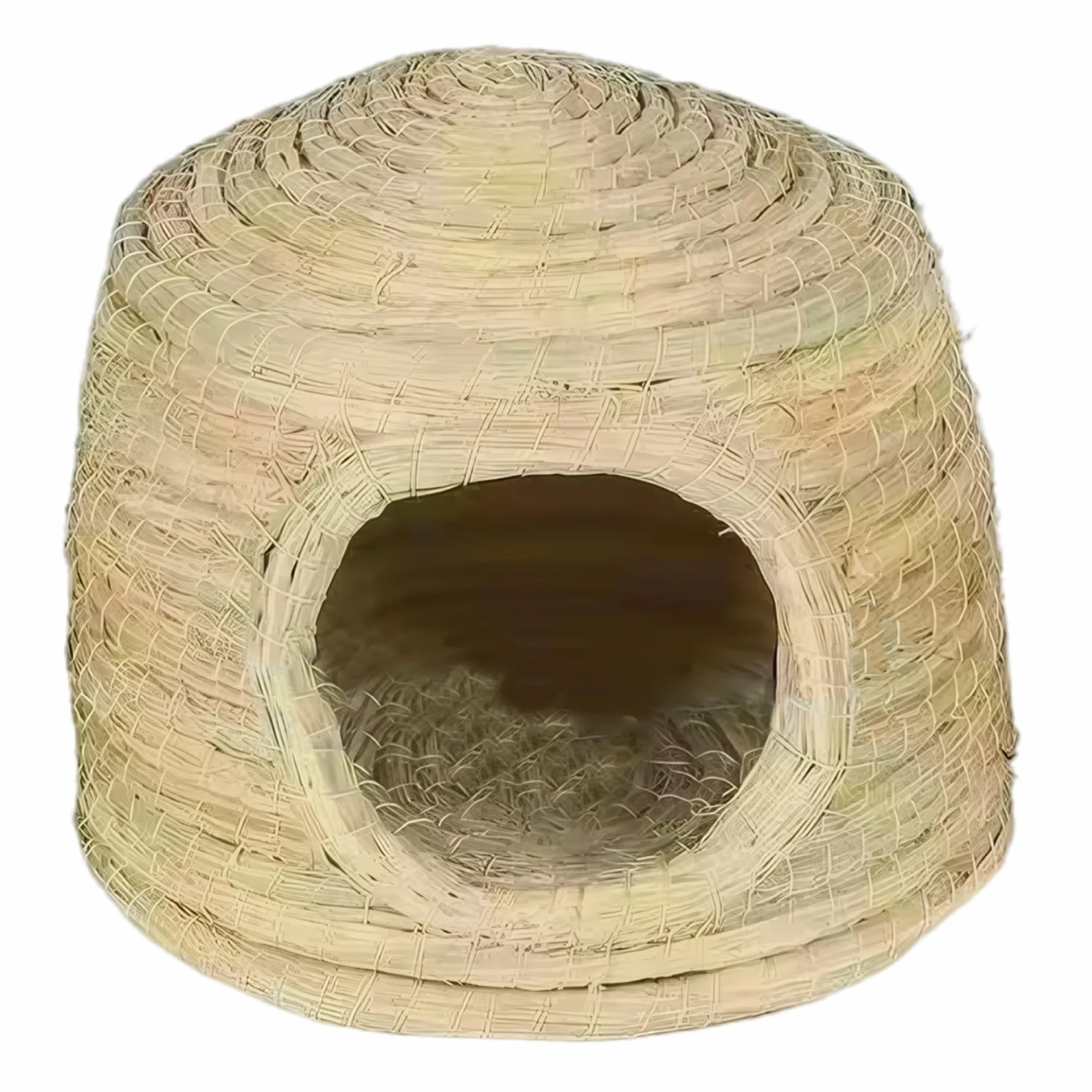 Nichoir en paille pour cage d'oiseau, maison d'oiseau portable pour perruche et pigeon