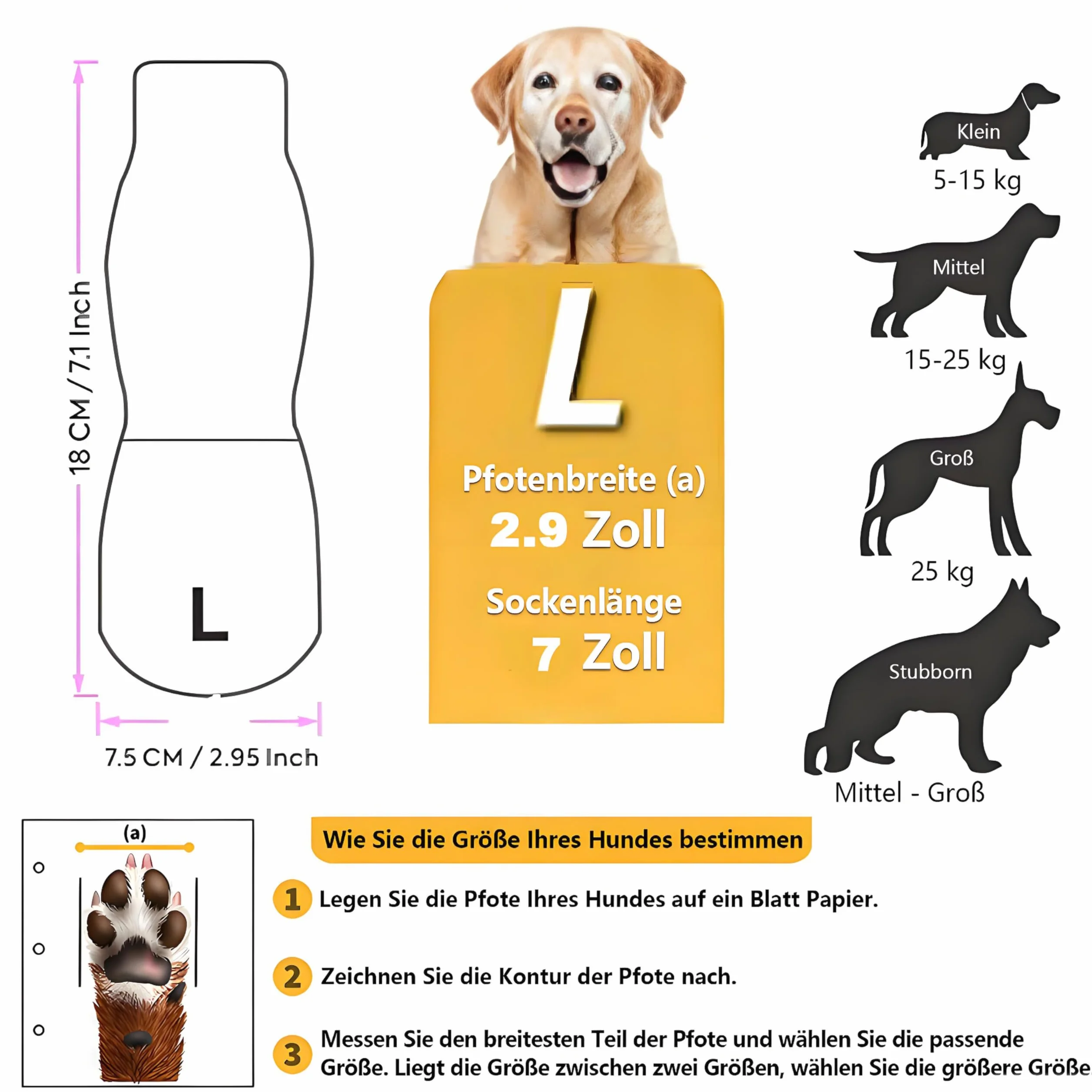 Chaussettes antidérapantes pour chien lot de 2 - Protection pattes chaleur fermeture réglable bande réfléchissante