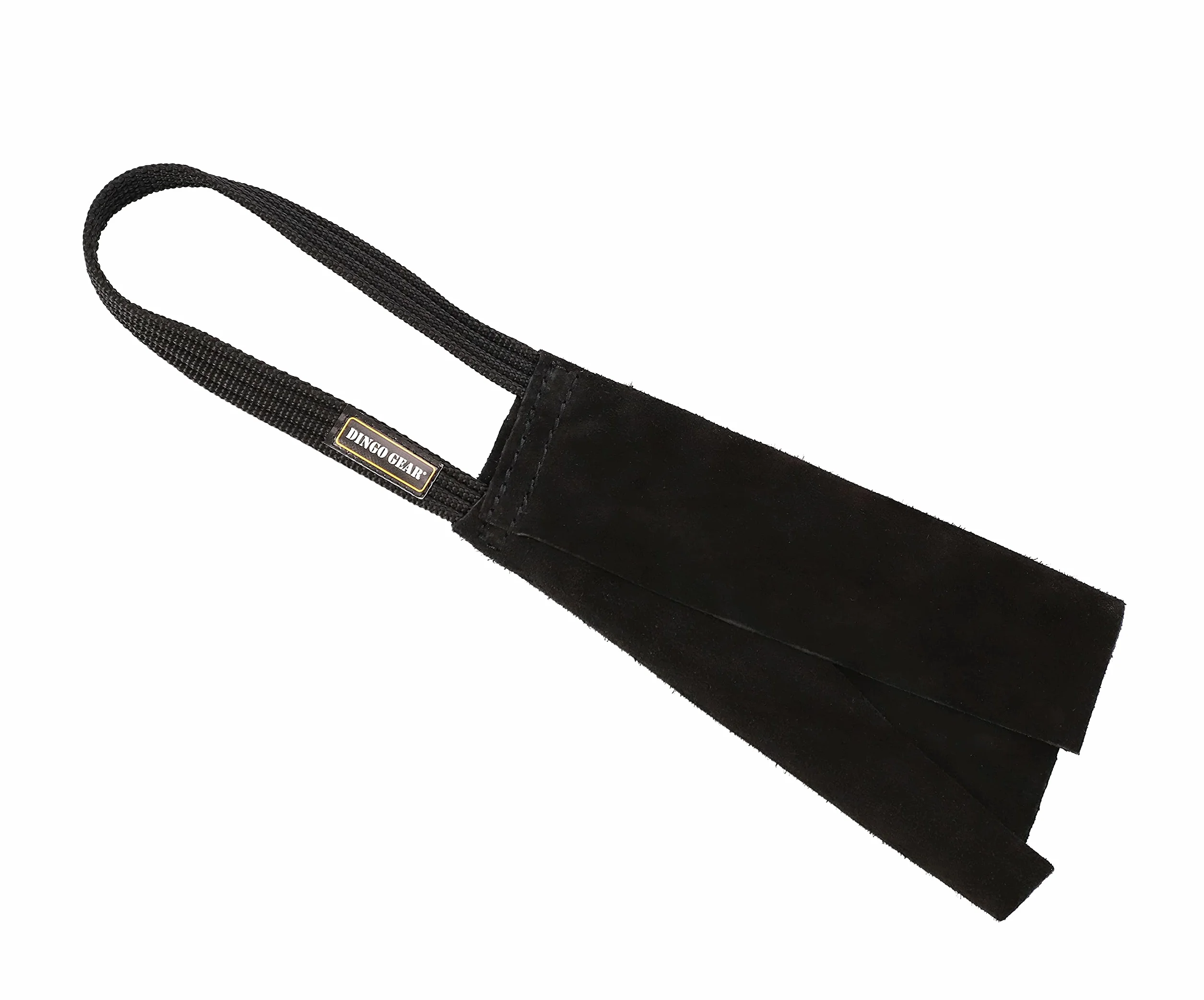 Dingo Gear Chiffon en Cuir Noir 23 cm pour Dressage de Chien