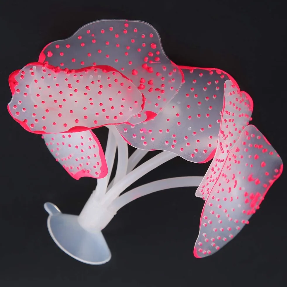 Decoration d'Aquarium Artificielle Rouge 8cm x 4.5cm 1 Unite
