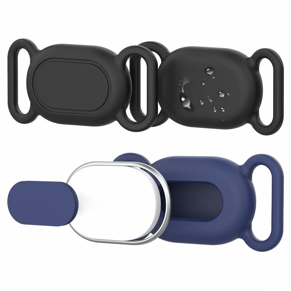 Pour Xiaomi Smart Tag, positionnement animal de compagnie, coque en silicone étanche pour chat, anti-perte, résistante aux rayures, accessoire de protection pour Xiaomi (noir)