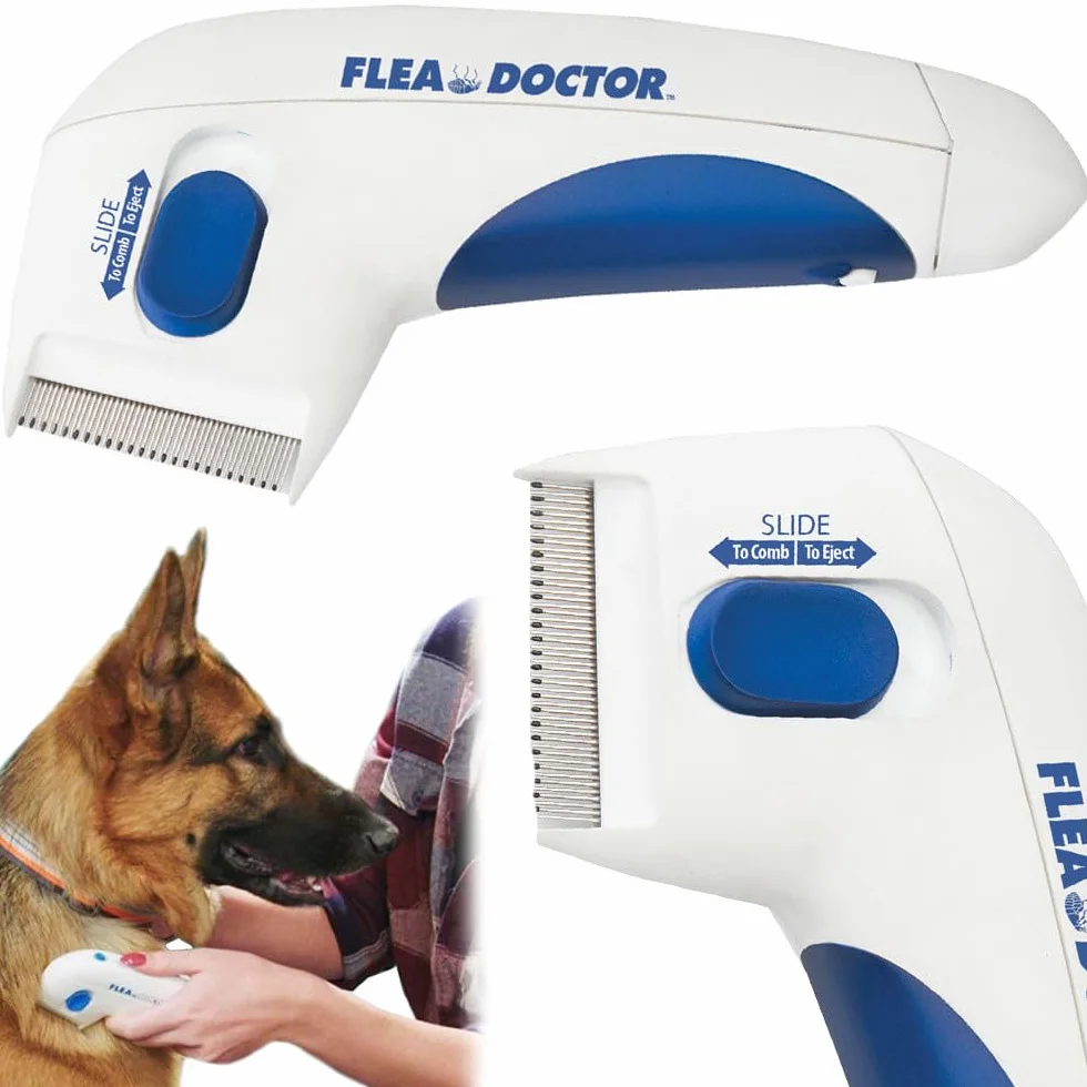 Peigne Anti Puces Électrique pour Chien et Chat Élimination Efficace des Puces