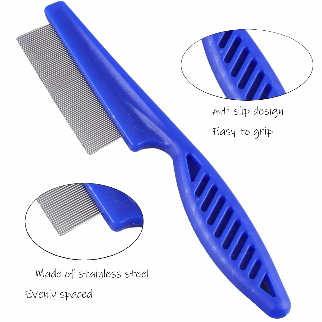 9 Peigne Anti Poux, Peigne Anti Puces pour Chat et Chien, Peigne Puces Chat et Chien pour Enlever les Taches de Larmes/Poux/Tangles/Croûte/Saleté