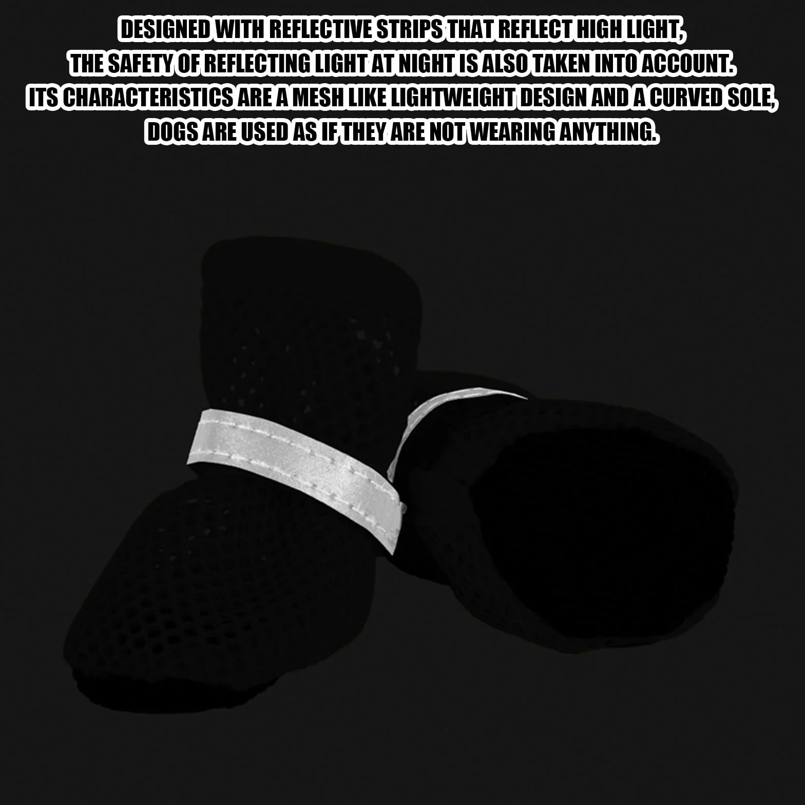 Lot de 4 chaussures d'été en maille pour chien - Respirantes - Protection des pattes - Antidérapantes - Rose - Taille S