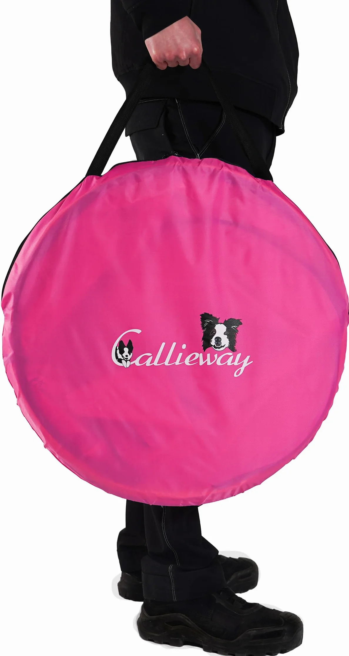 Callieway Hoopers Agility Barrel Tonneau d'entraînement pour chien lot de 2 bleu Fuchsia