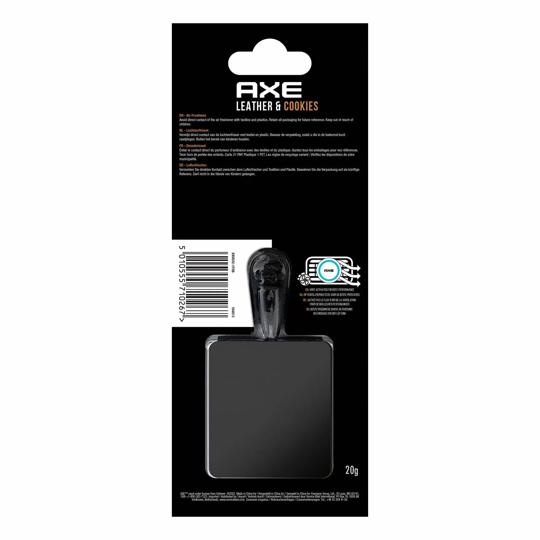 AXE Désodorisant Mini Vent Leather Cookies