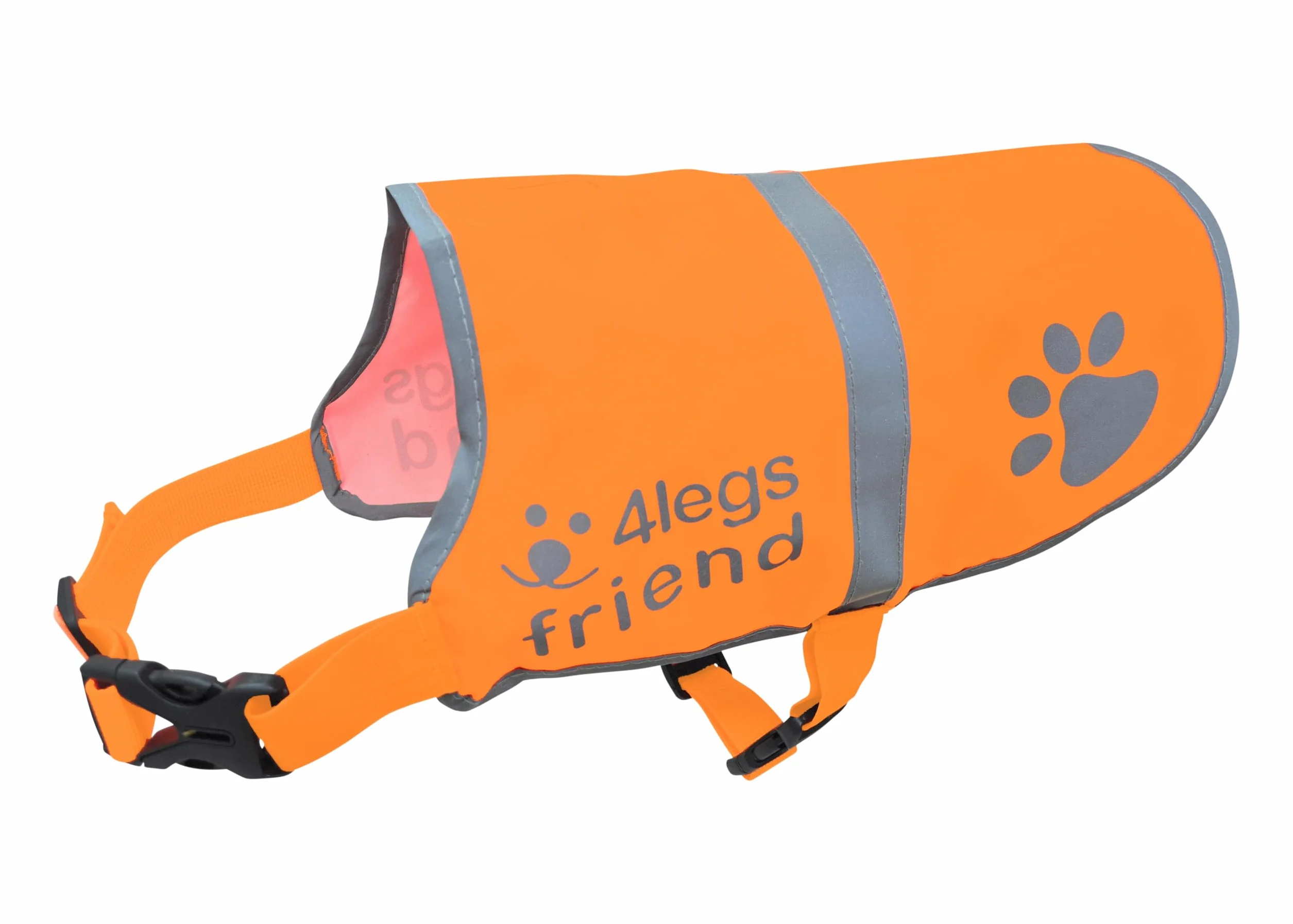 Gilet de sécurité réfléchissant pour chien haute visibilité avec trou pour laisse 5 tailles sangles réglables (X-Large, Orange)