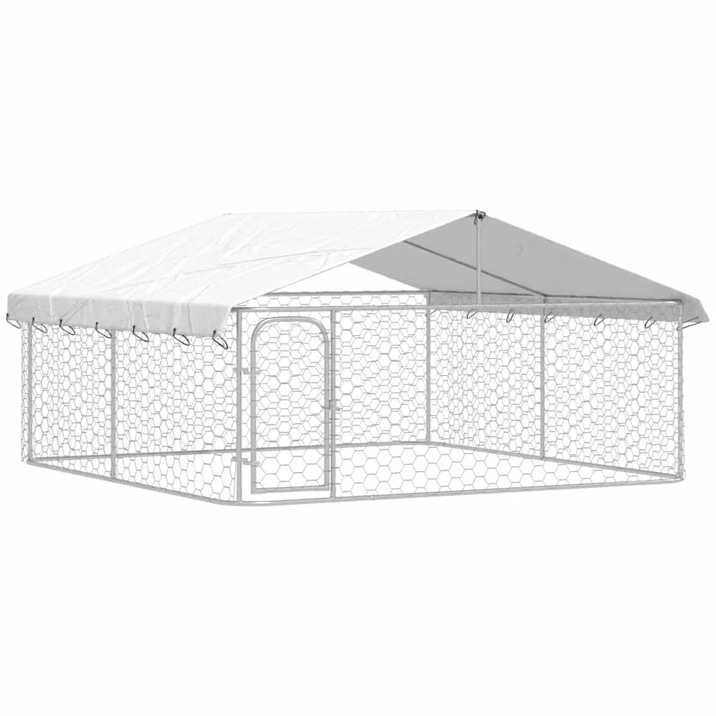 Chenil Extérieur Métal pour Chien 300x300x150 cm