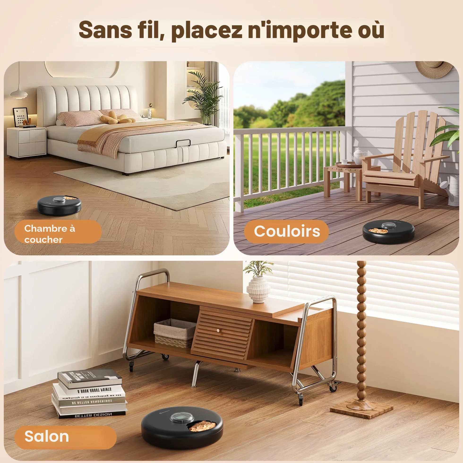 Distributeur Croquettes Chat Automatique Humide - Gamelle Chien sans Fil Programmable - 3 Piles AA - Réfrigération