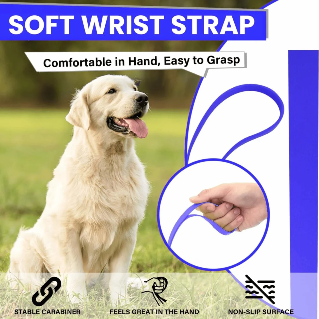 Laisse pour chien étanche Biothane longue 3 m 5 m 10 m 15 m 20 m caoutchouc dressage