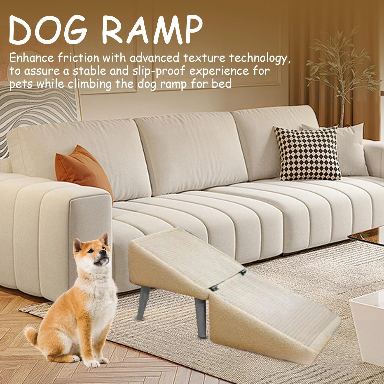 Rampe pliable antidérapante pour chien 35 cm, rampe ottomane pour canapé
