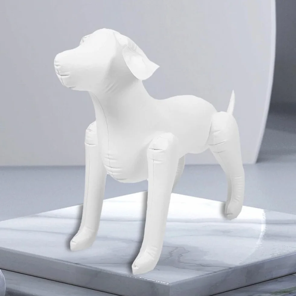 Mannequin Gonflable PVC Animaux de Compagnie Pieds réglables Présentation Vêtements Blanc