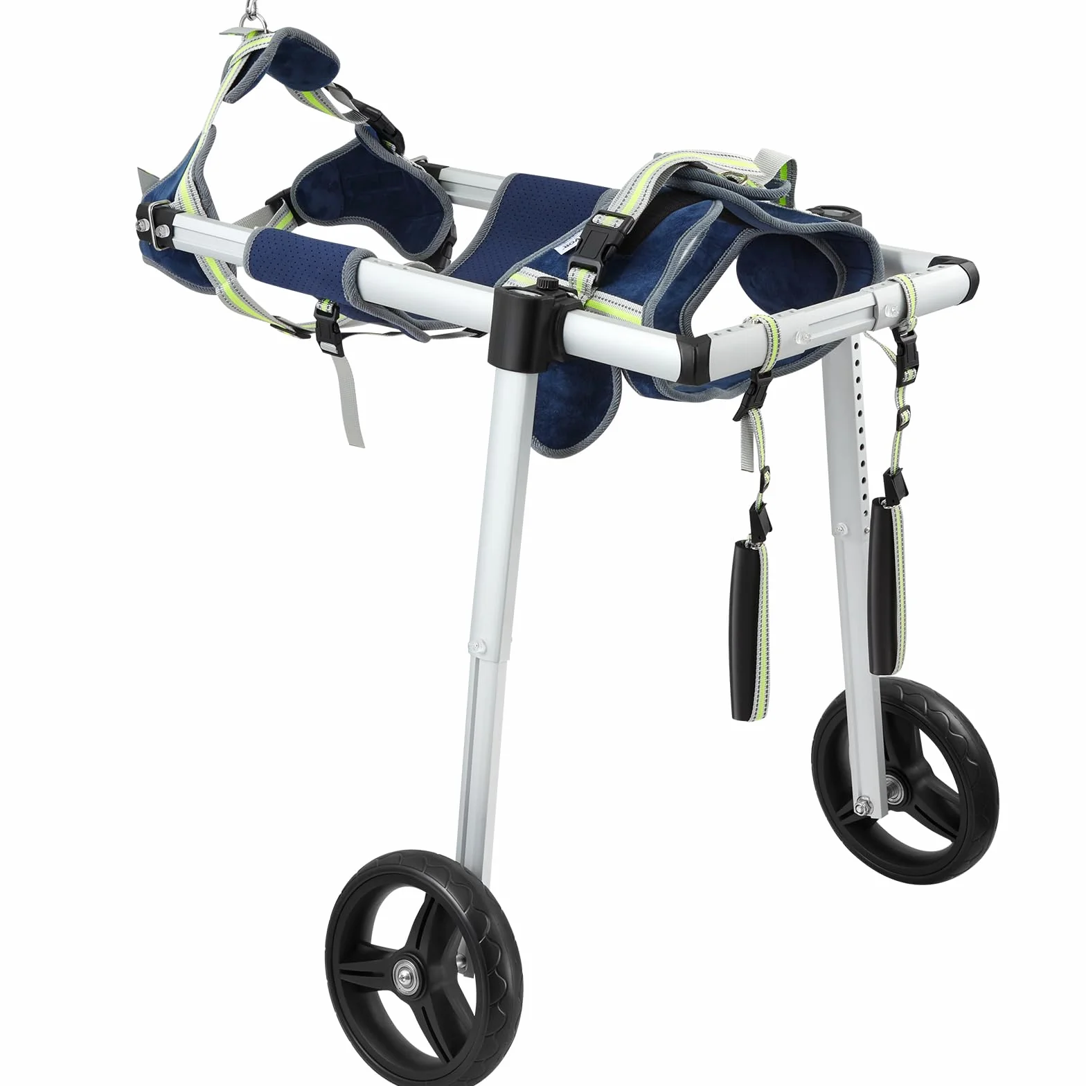 VEVOR Fauteuil roulant pour chien 2 roues arrières, fauteuil roulant animaux réglable pour guérison membres postérieurs