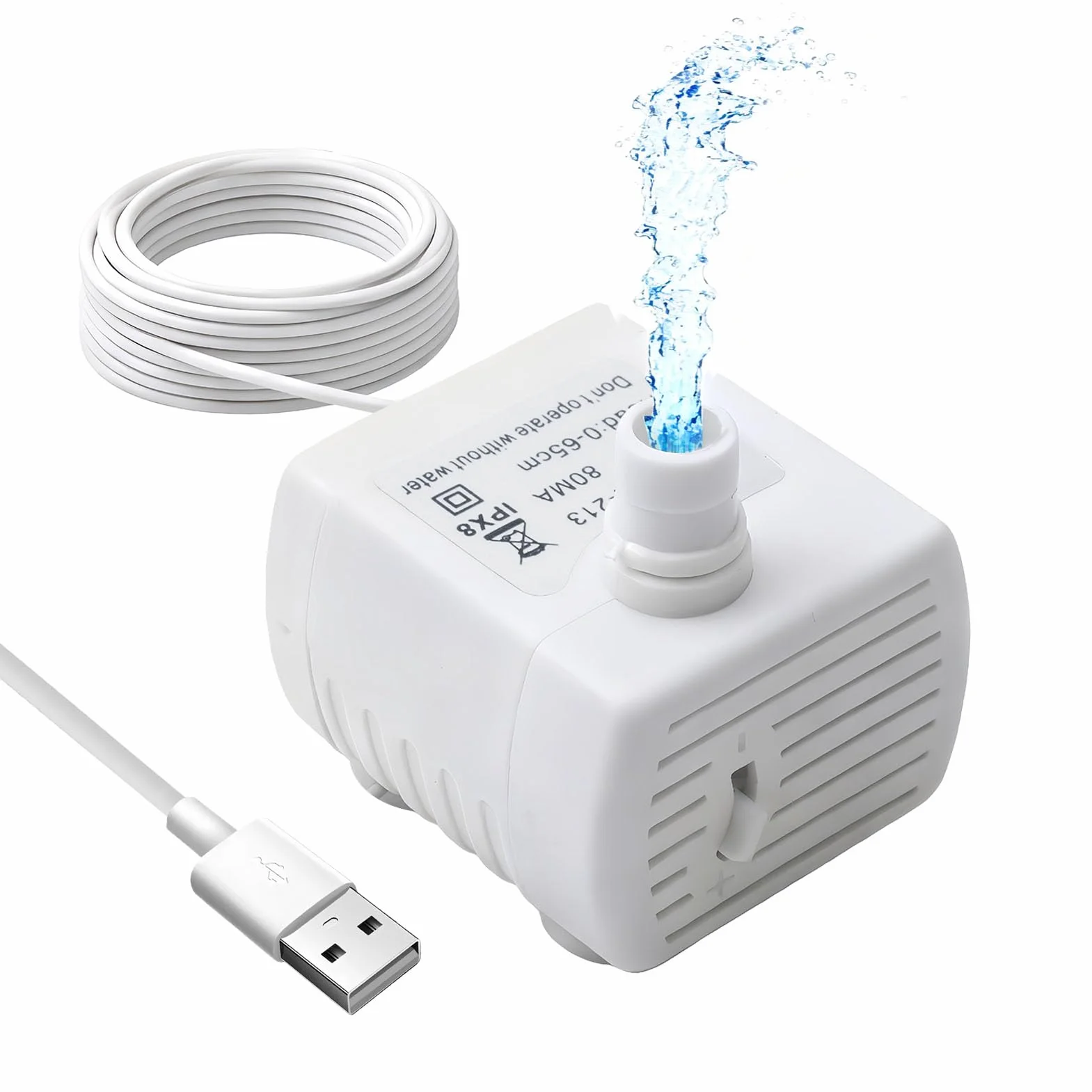 Pompe Fontaine à Eau Chat Rechange Mini Pompes Filtre Aquarium Silencieuse Débit Réglable Universelle