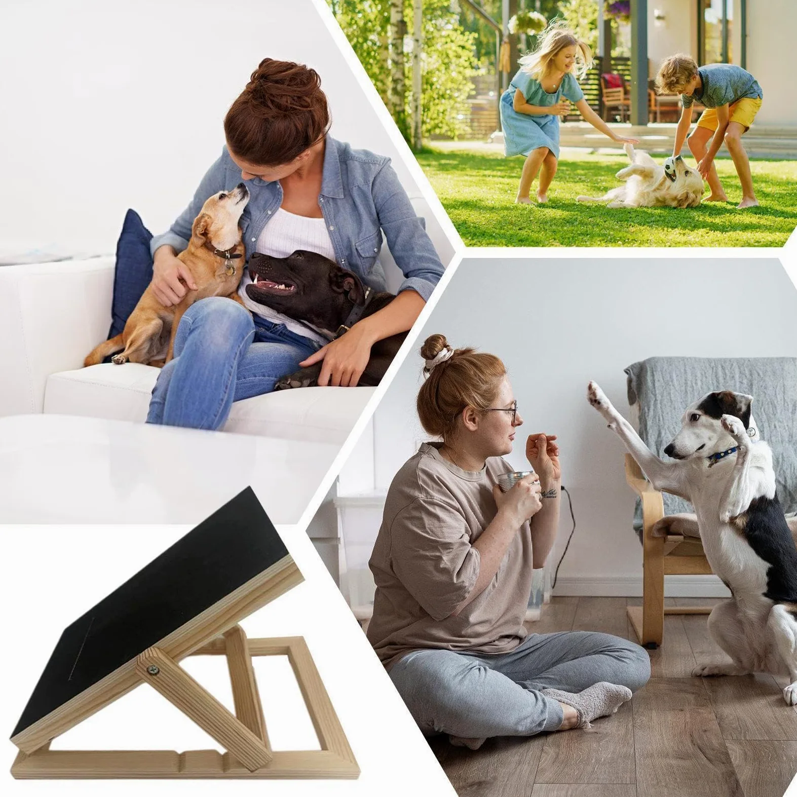 Generico pour griffes de chien avec – Pad interactif en bois avec | compartiment pour collations, planche à limer pour griffes de chien, pour , plage, jardin, maison