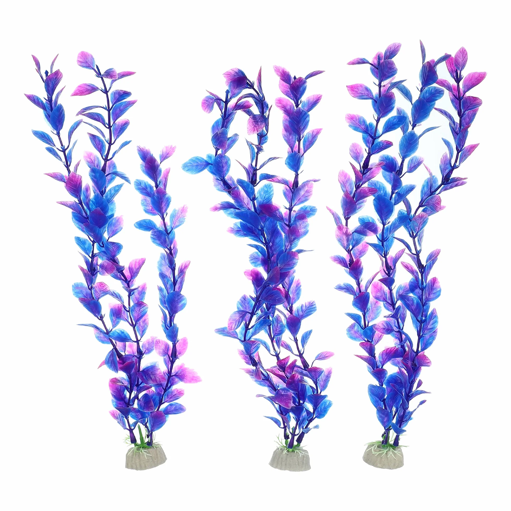 VOCOSTE Aquarium Plastique Plantes Artificiel Aquatique Poisson Réservoir Décoration Violet 3