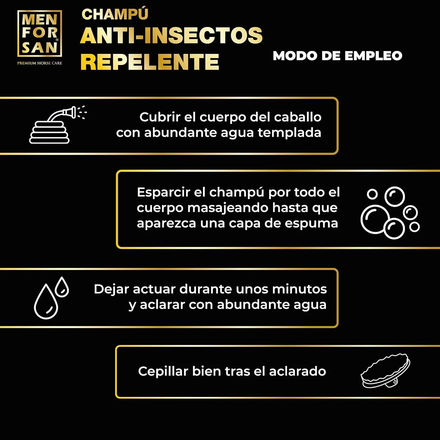 MENFORSAN Shampooing Répulsif Chevaux 1L Citronnelle Insectes