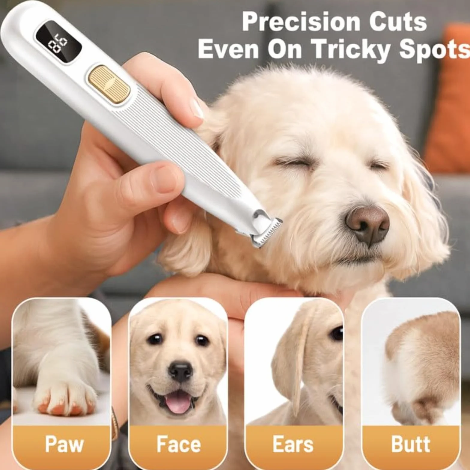 Tondeuse Pour Chat Patounet – Tondeuse Électrique Ultra-Silencieuse Rechargeable Lames Hypoallergéniques