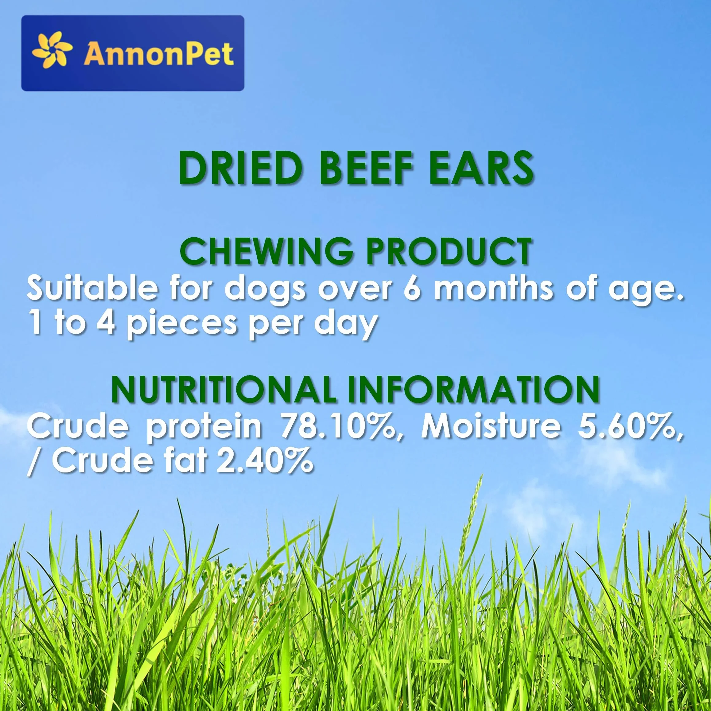 Lot de 10 oreilles de bœuf séchées pour chiens - Articles à mâcher naturels et faciles à digérer - Riche en protéines, sans additifs - Idéal pour les soins dentaires et la réduction du stress