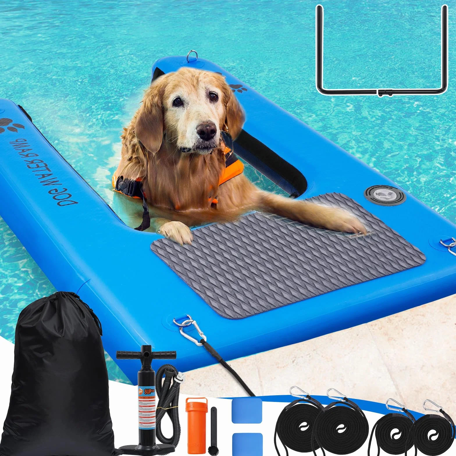 Rampe d'eau pour chien accès facile eau potable