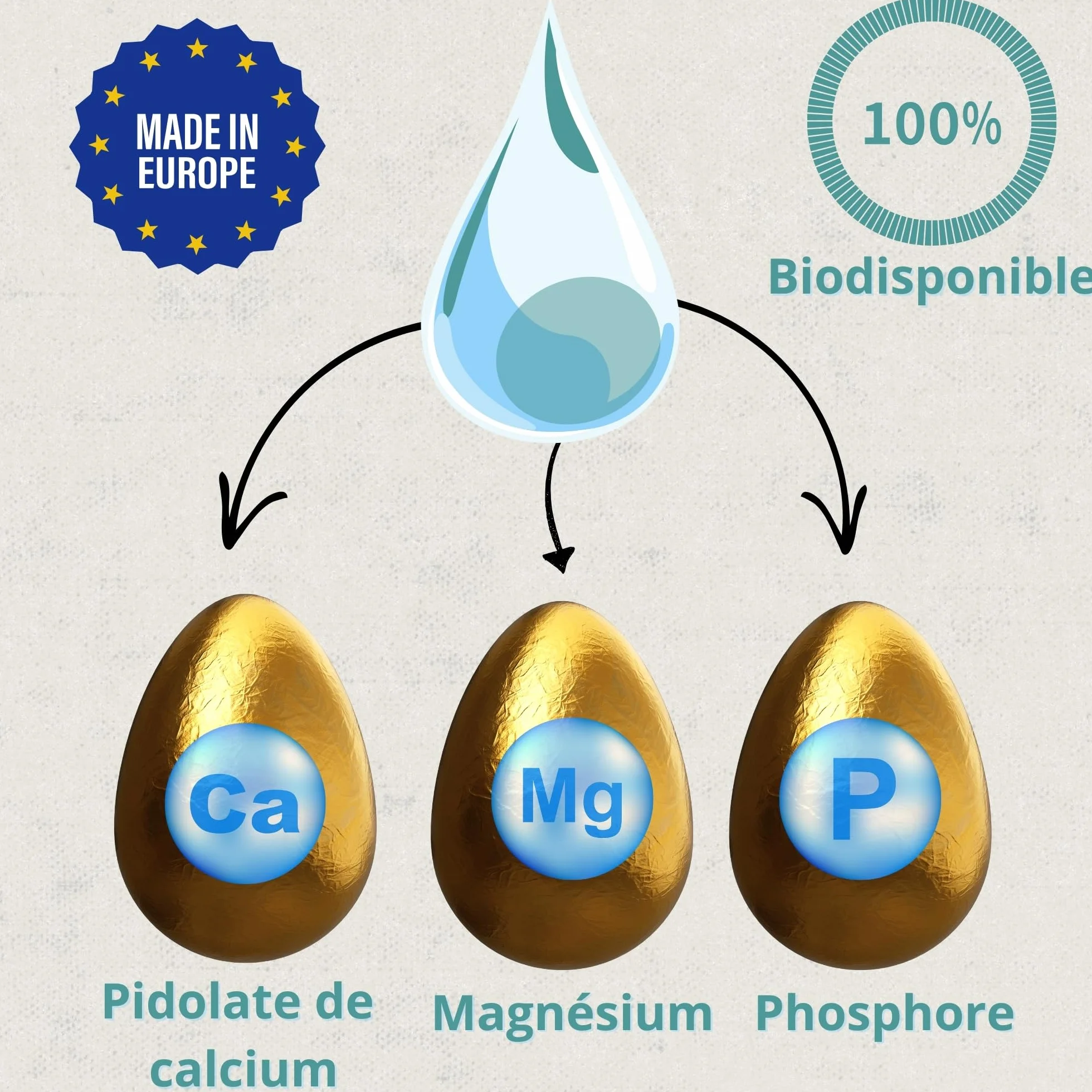 Eggcare Calcium pour Oiseaux 1 l avec minéraux et vitamines – Œufs sains et coquilles résistantes