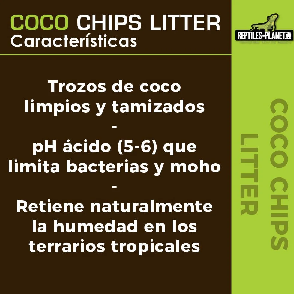 Coco Chips Substrat en Eclats de Coco pour Terrarium 6 Litres