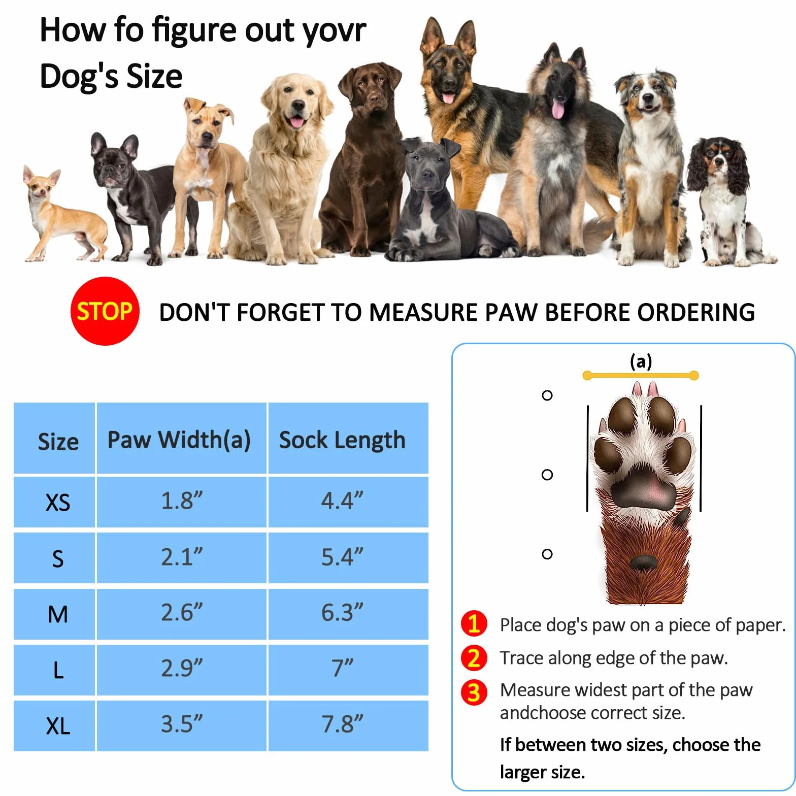 Chaussettes Antidérapantes pour Chien, Chaussettes pour Trottoirs Chauds/Froids, Protège-Pattes pour éviter Le léchage et Le Glissement pour Les Chiens De Taille Moyenne Et Grande (L)